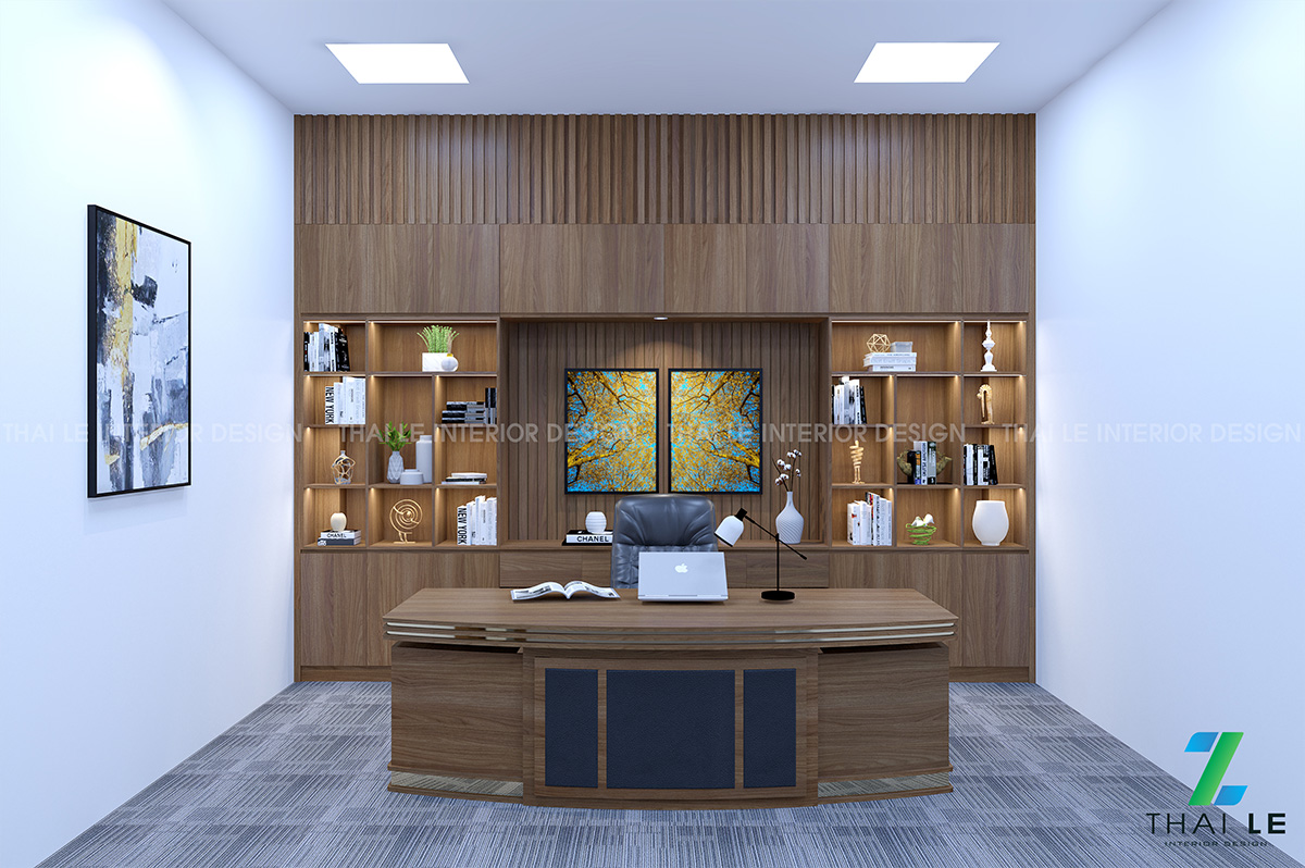 Thiết kế nội thất phòng giám đốc Phnôm Pênh Campuchia - 34m2